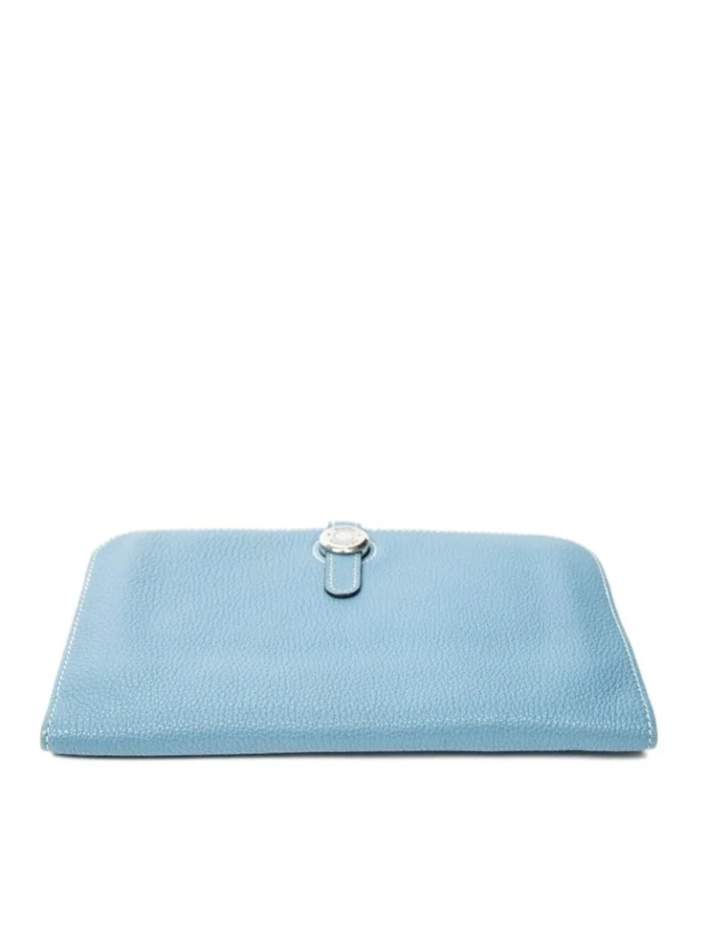 Hermes Dogon Duo Wallet Blue Nstogo Leather